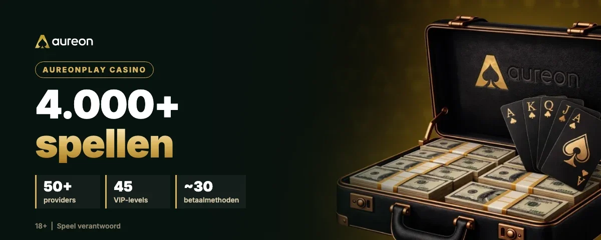 Aureonplay Casino: 4.000+ spellen van 50+ providers, 45 VIP-levels en ongeveer 30 betaalmethoden